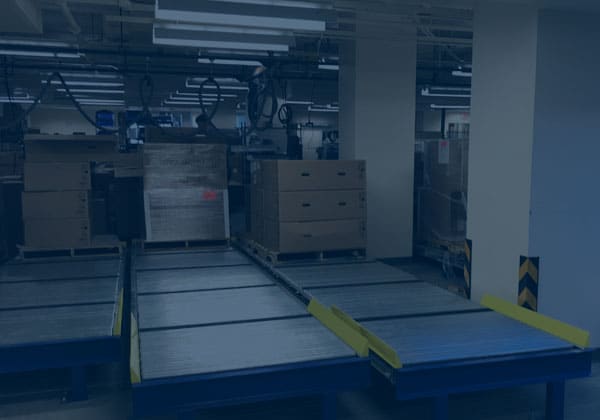 70% increase in efficiency and 20% labor saved with pallet transfer system
