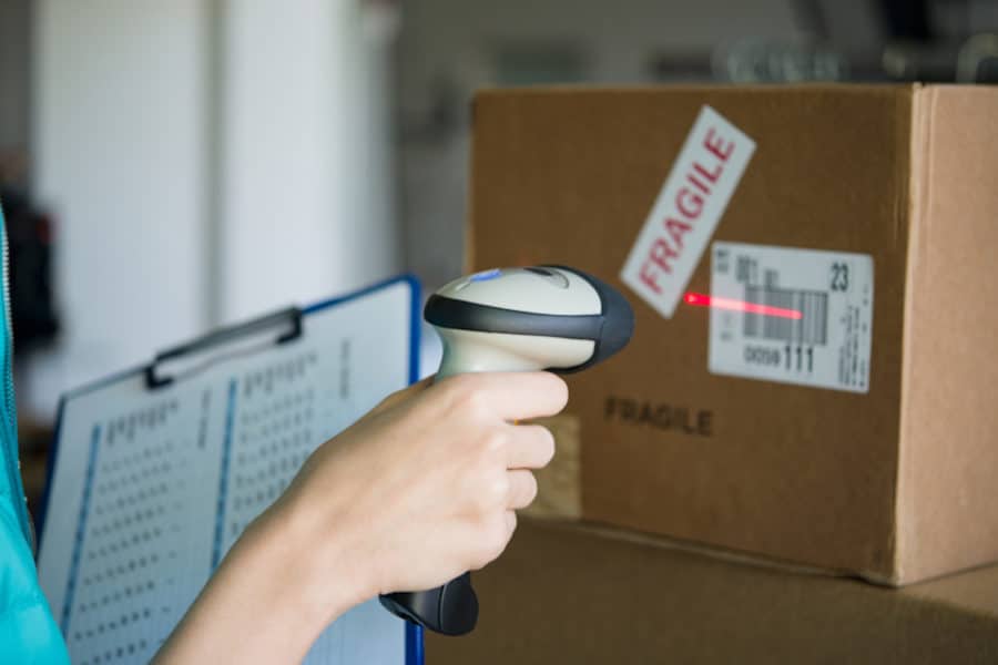 Scanning boxes with barcode scanner
